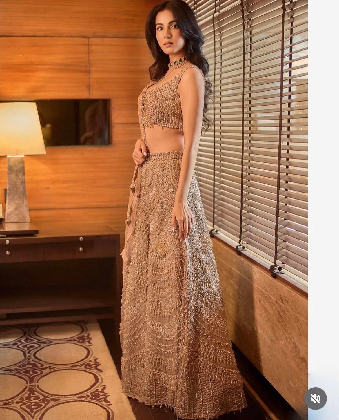 Sonal chauhan ethnowave amber lehenga