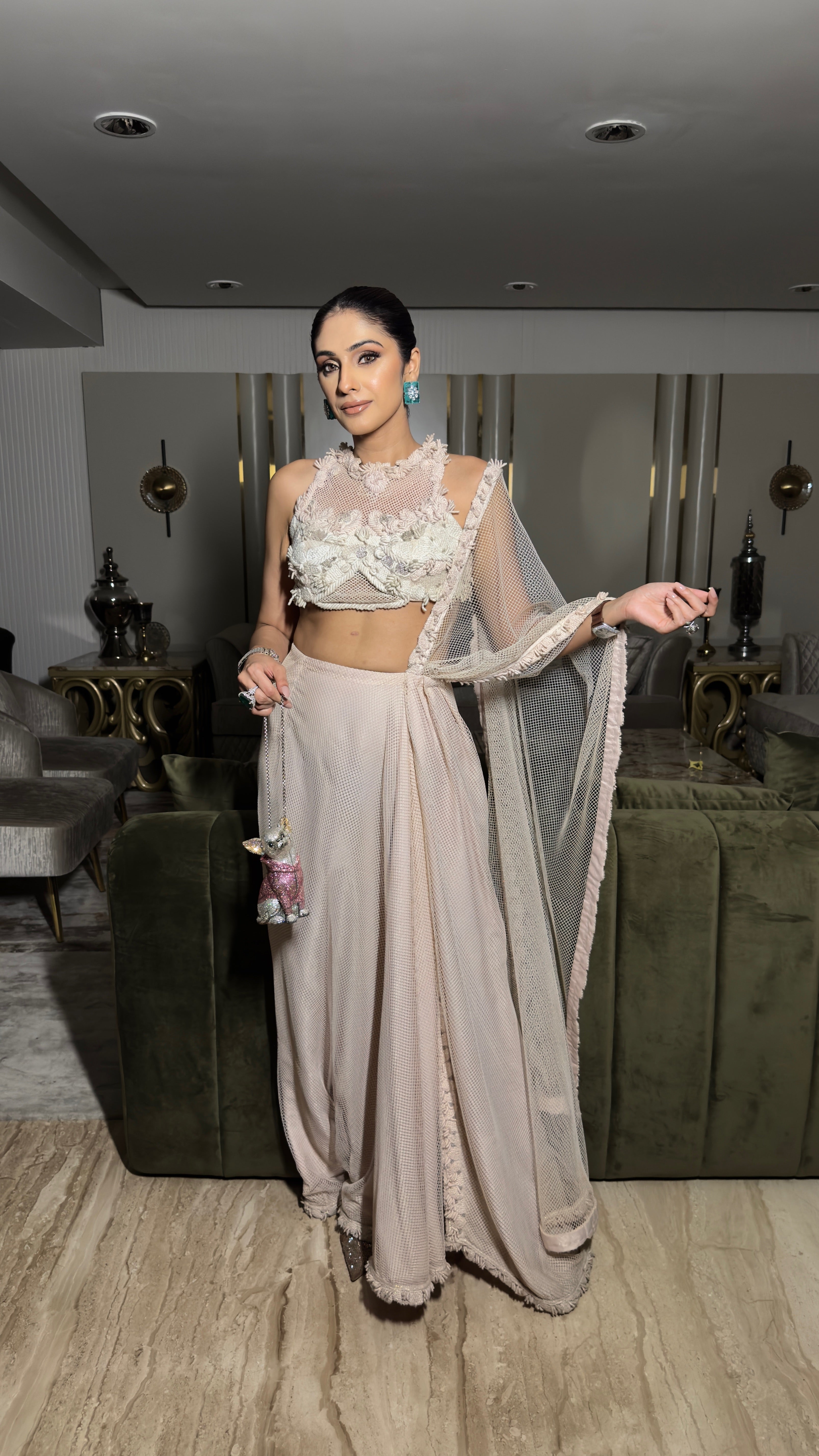 ANGEL DUAL DONE REJA DRAPE SAREE