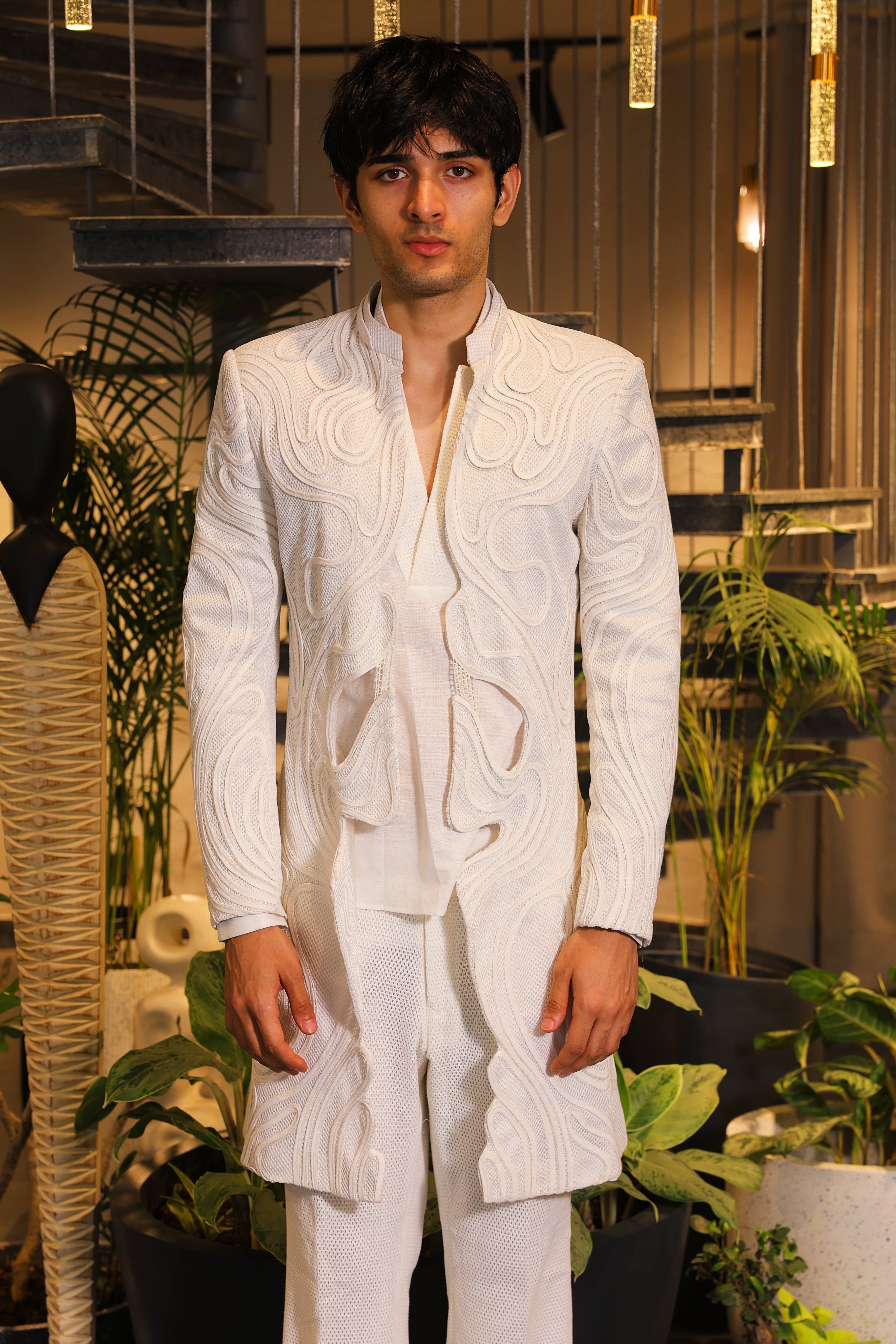 White crochet ethnowave ind-western