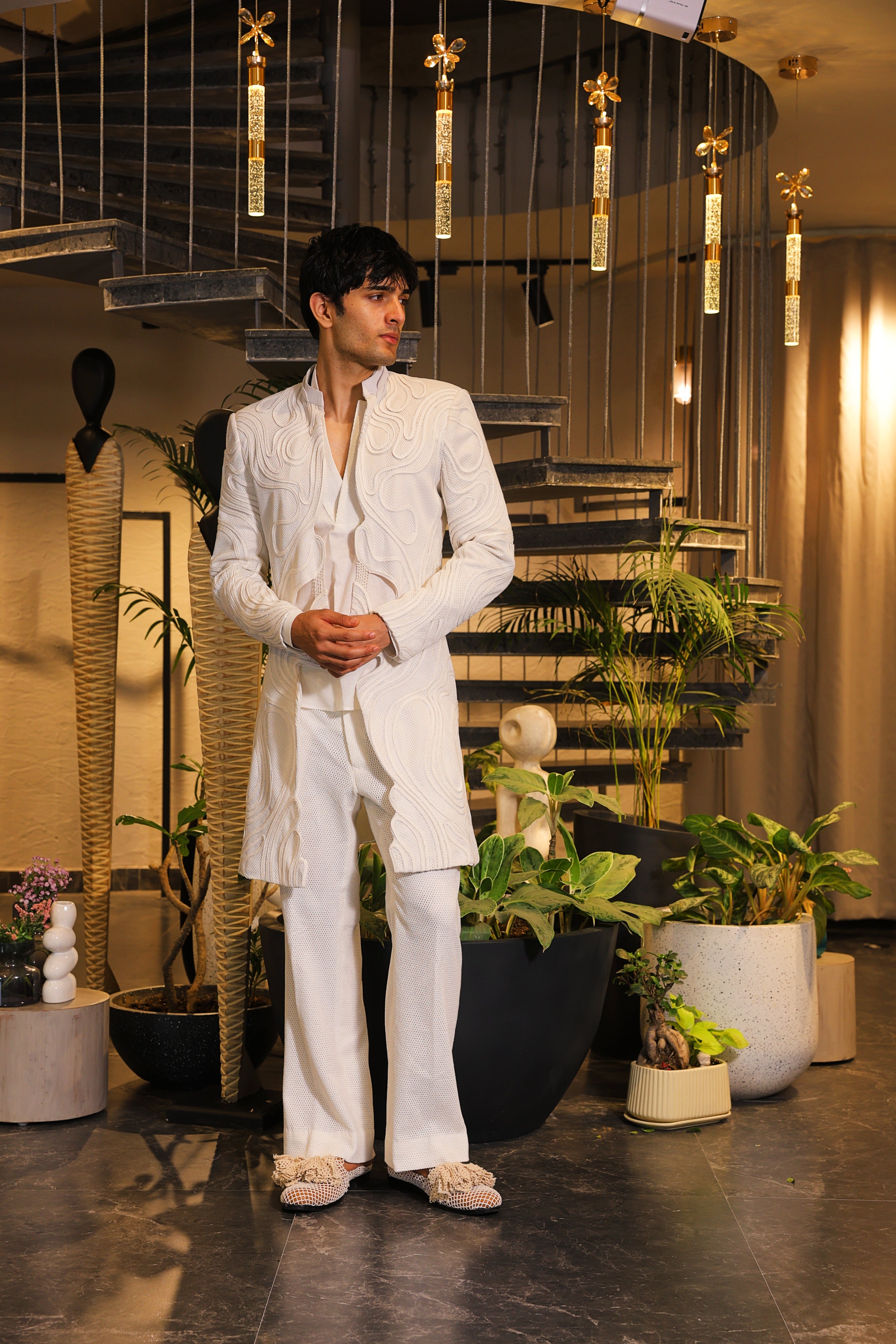White crochet ethnowave ind-western
