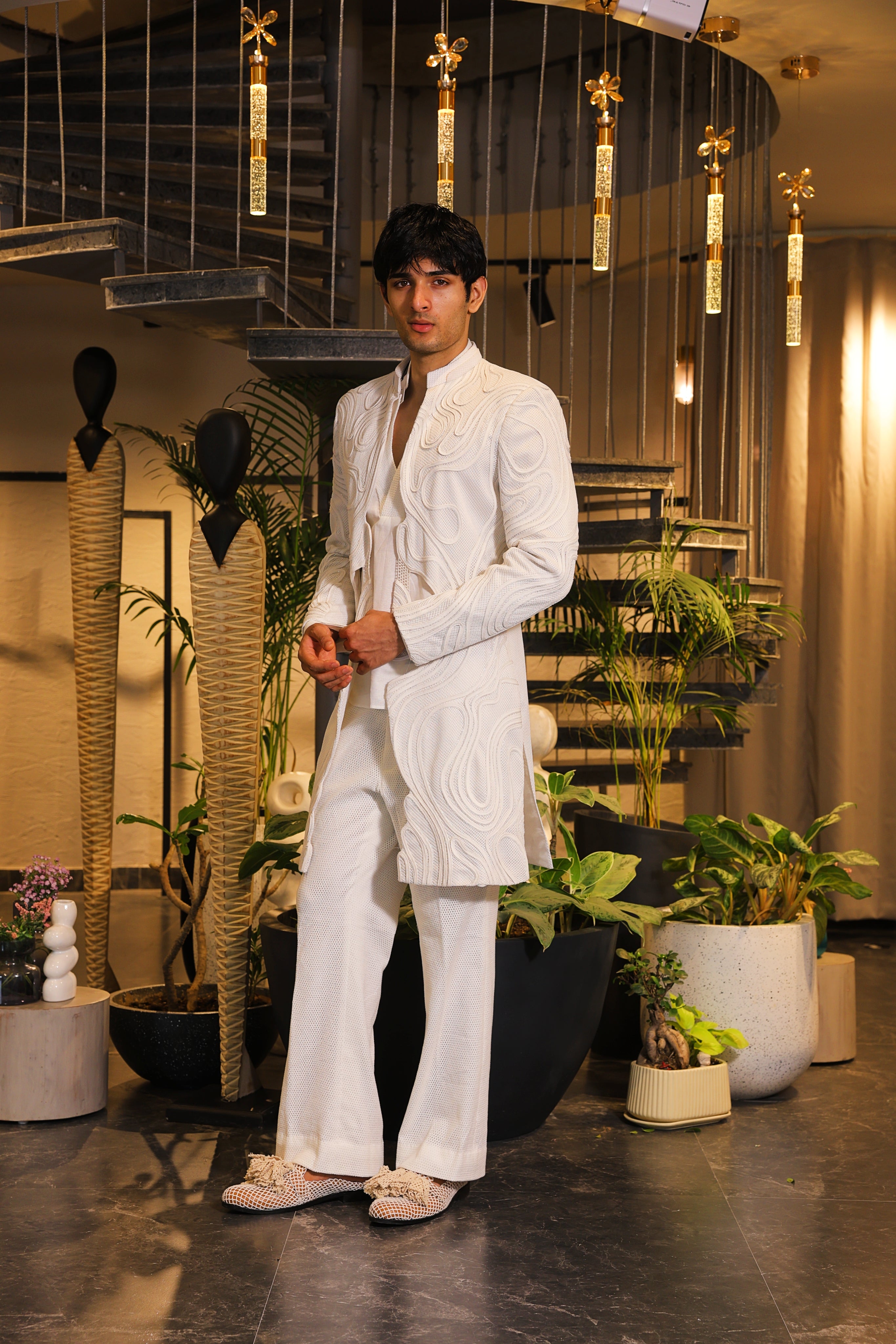 White crochet ethnowave ind-western