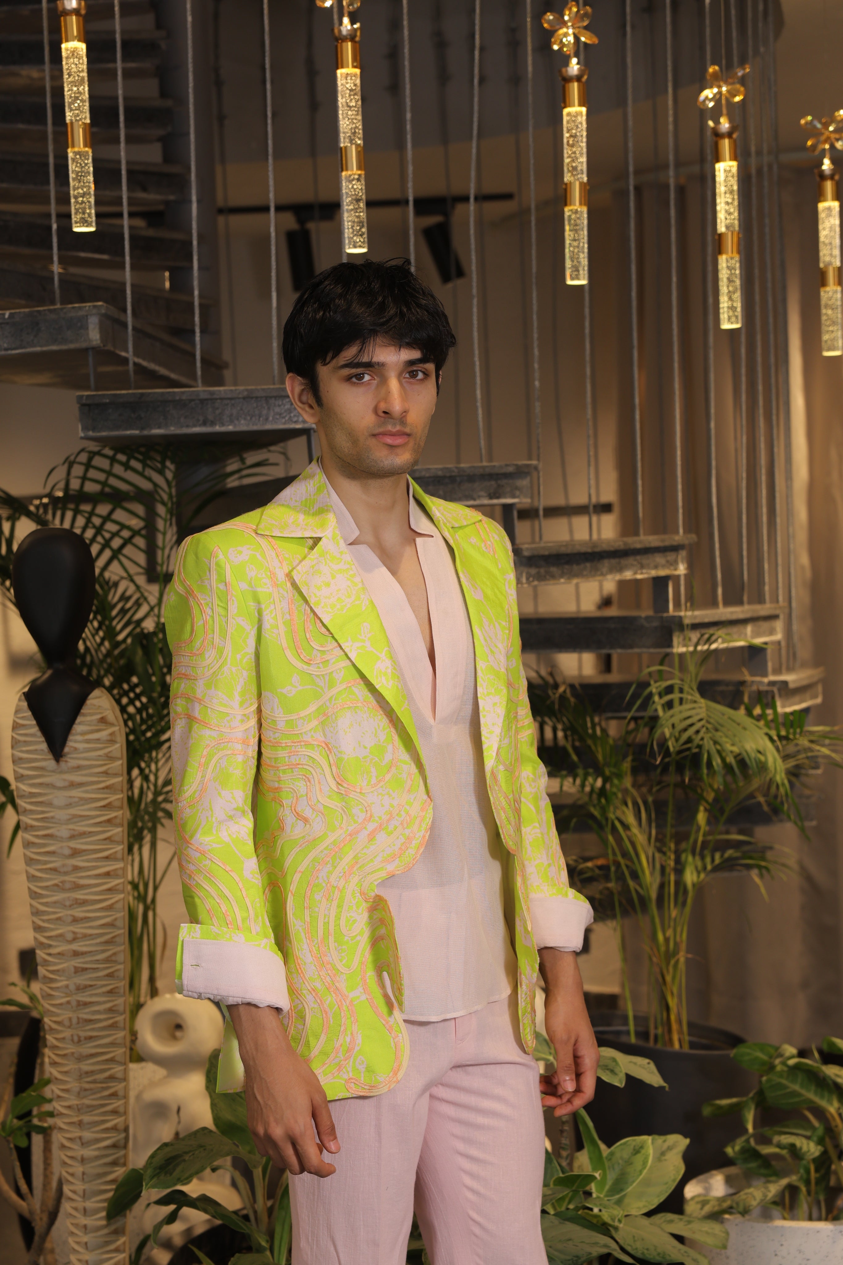neon splash blazer set