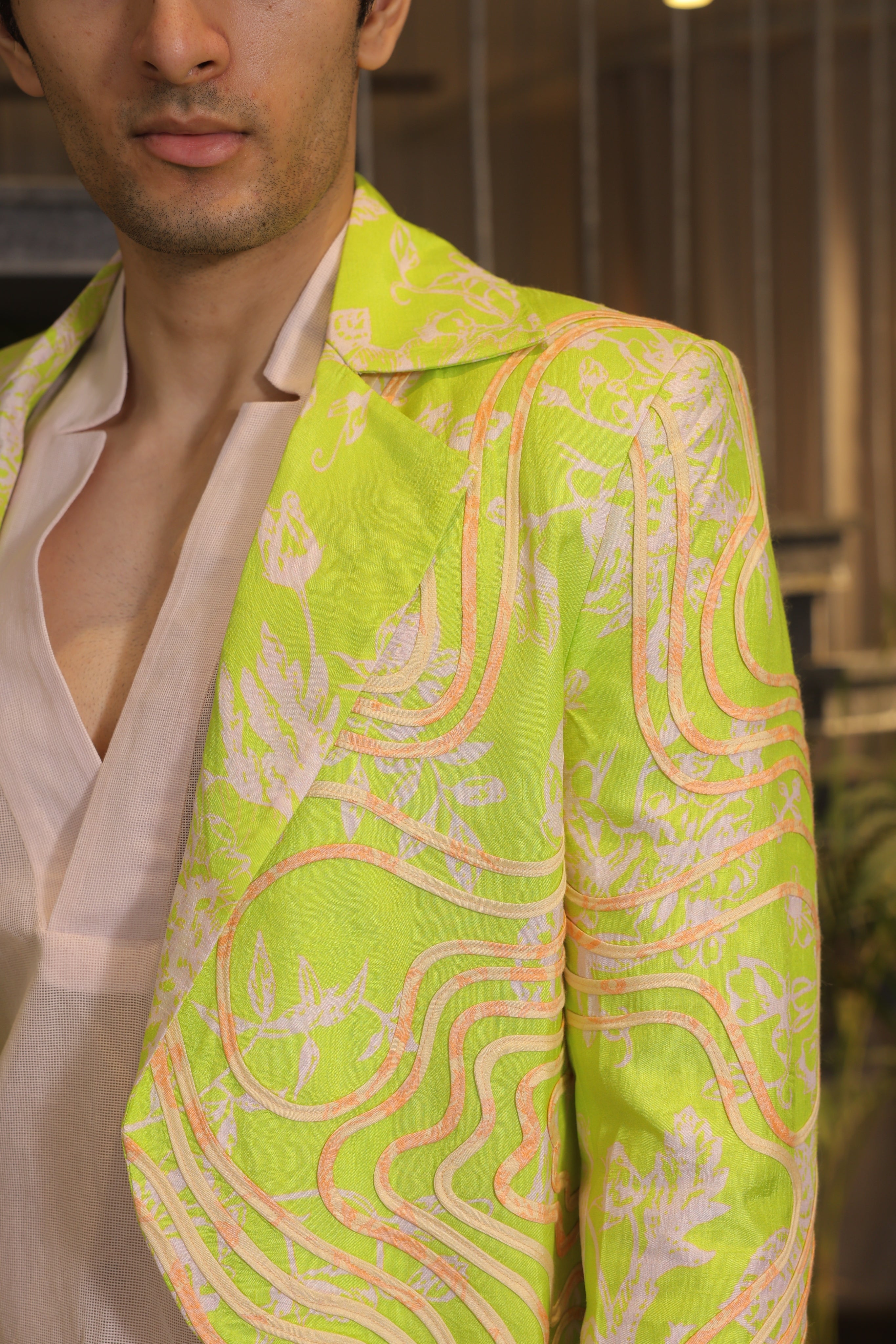 neon splash blazer set
