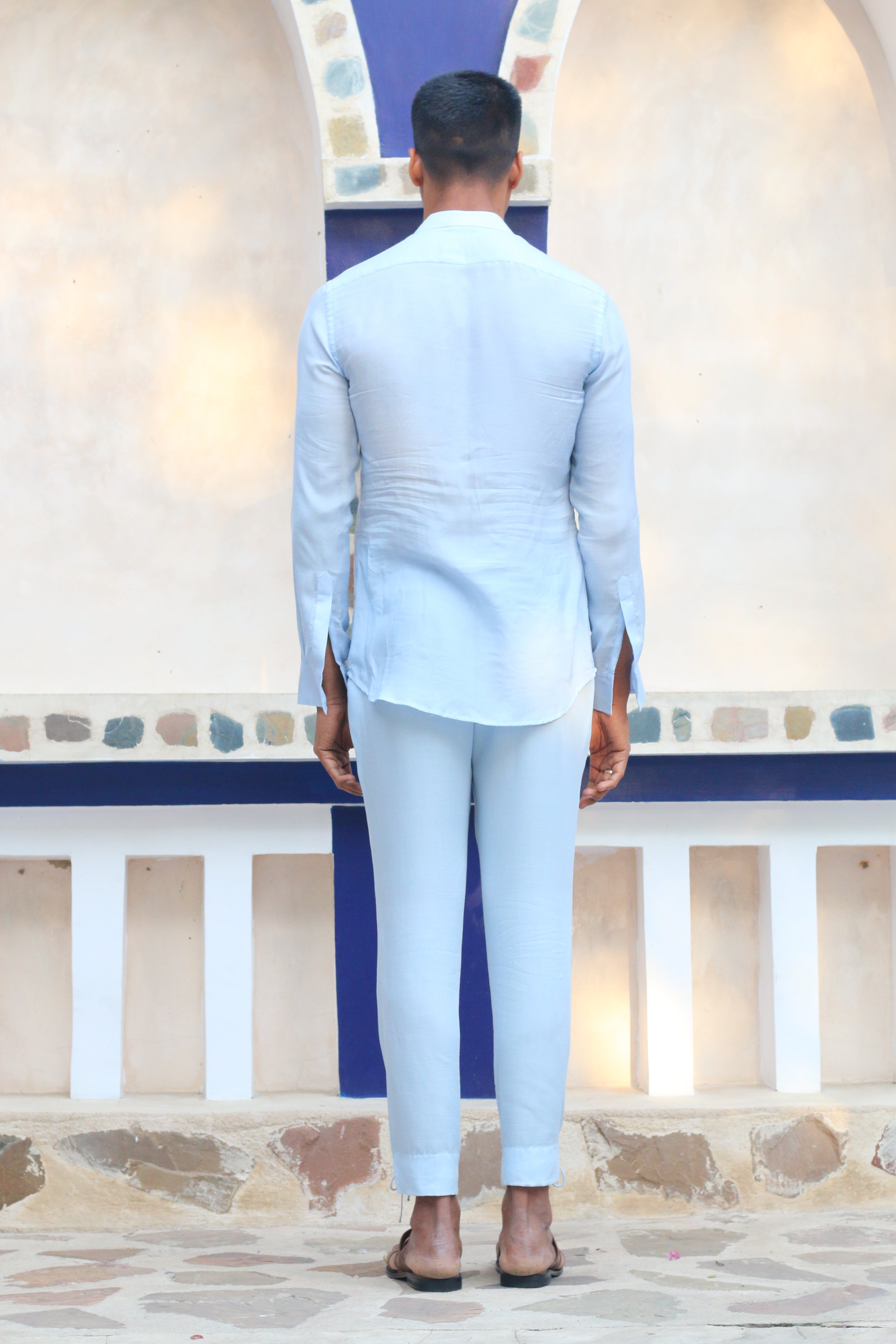 COLUMBIAN BLUE SHIRT AND CRAFTED PANTS