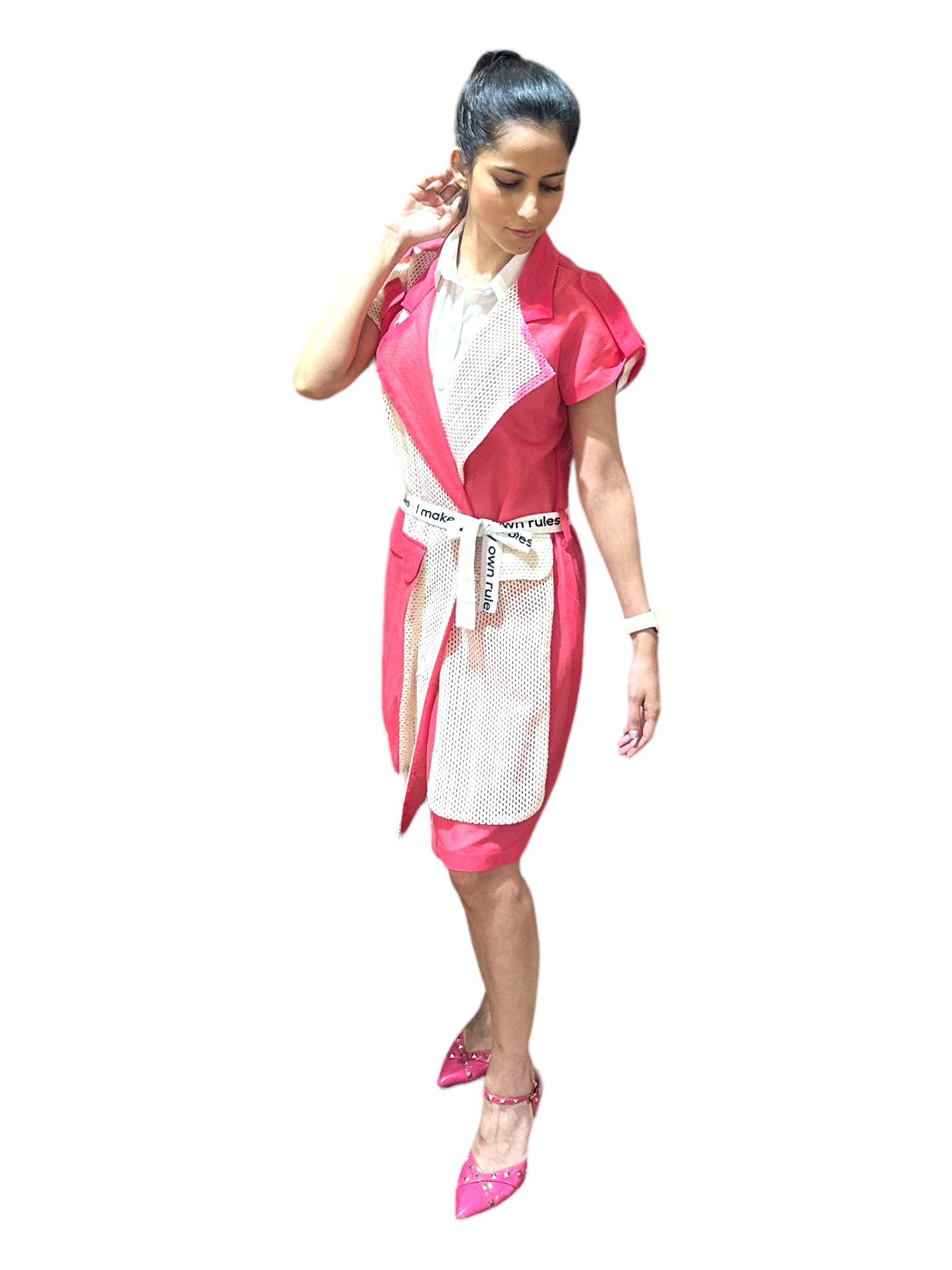 DROP OVERLAY DUAL TONE SHACKET WITH SHIRT