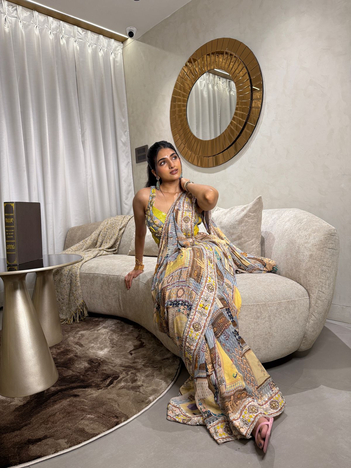 Esha Rao in TAVASYAAH drape saree