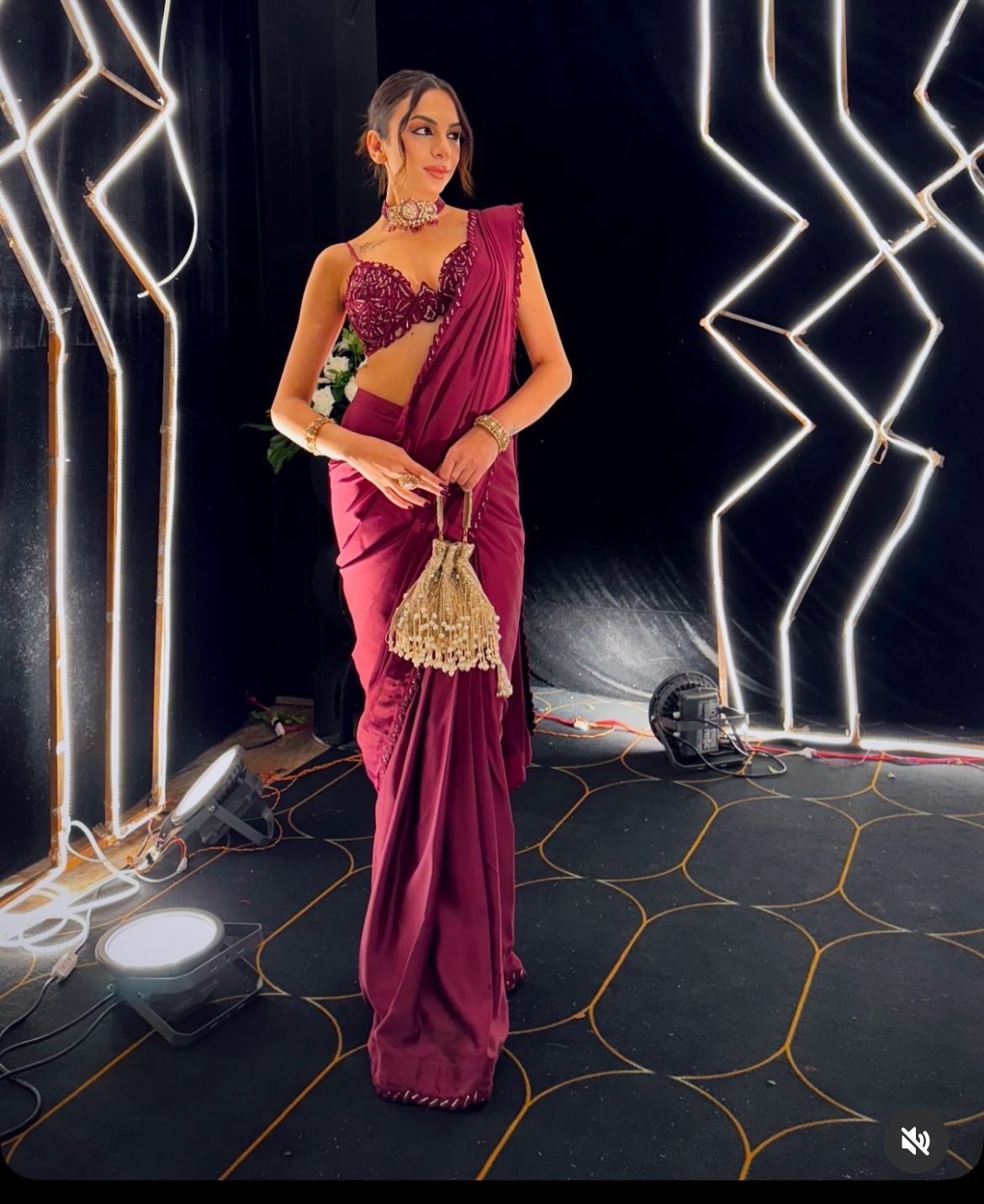Nitibha Kaul in ANKUR J signature drape saree