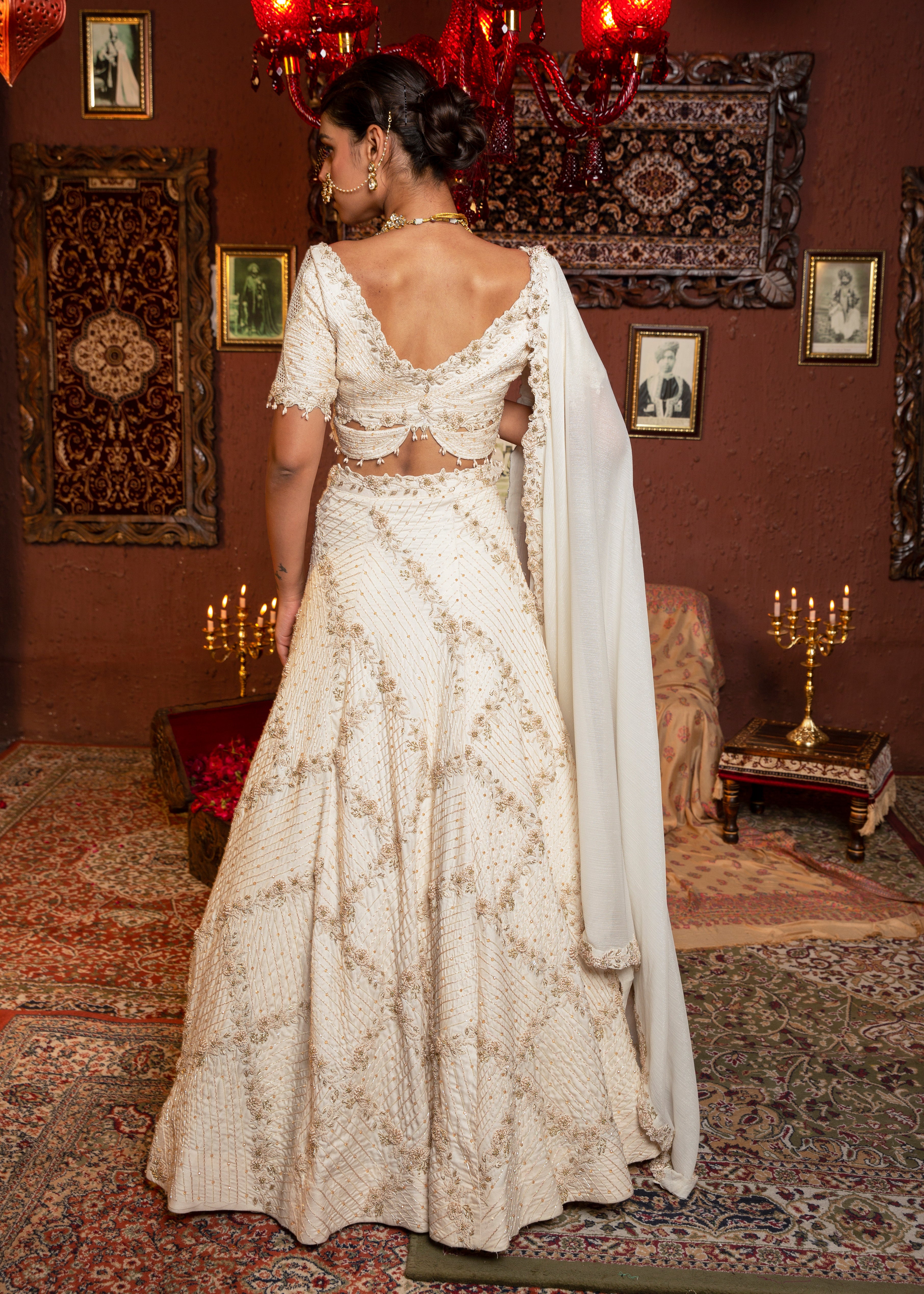 ALABASTER CREAM LEHENGA