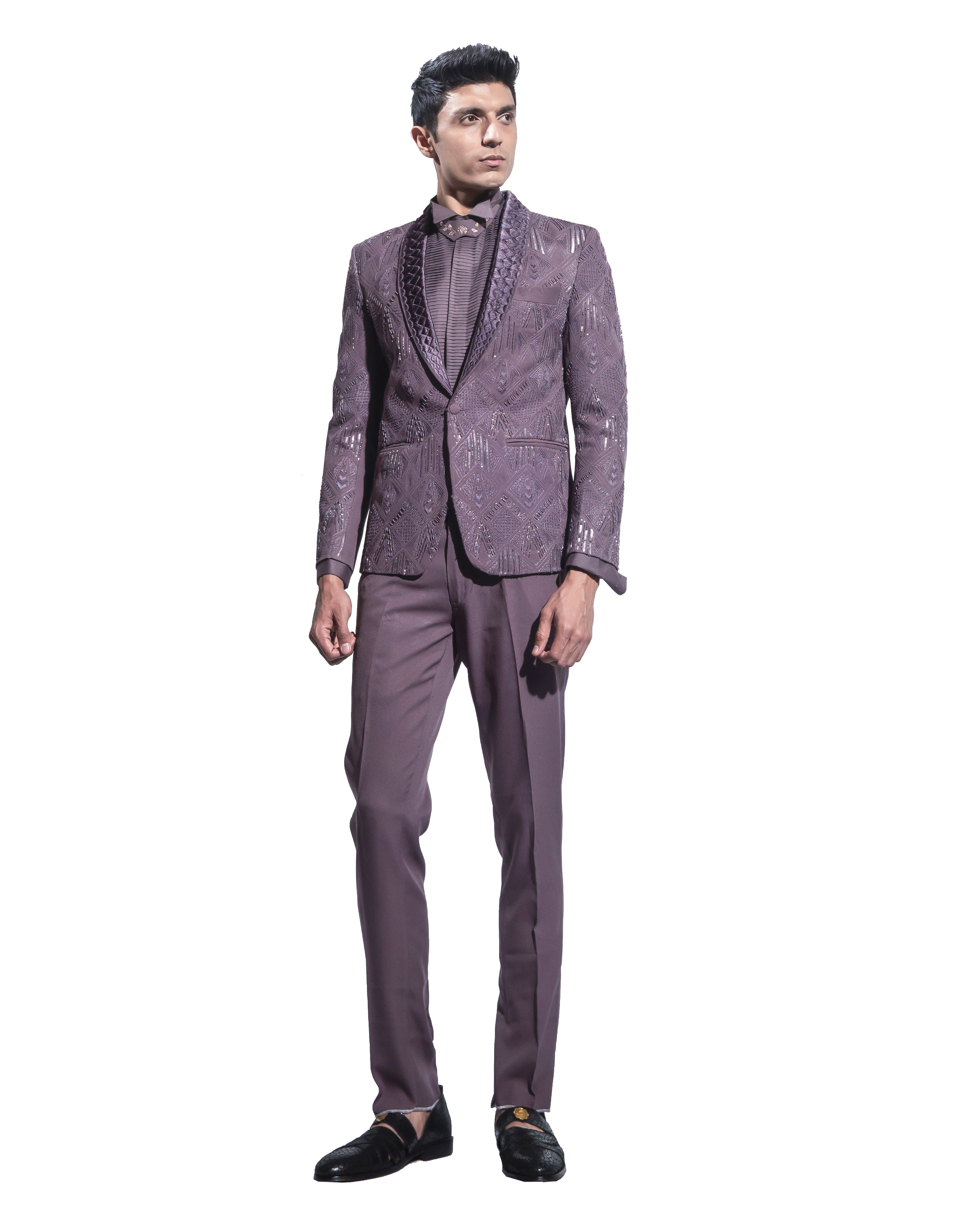 Mauve jaune tuxedo aakrit