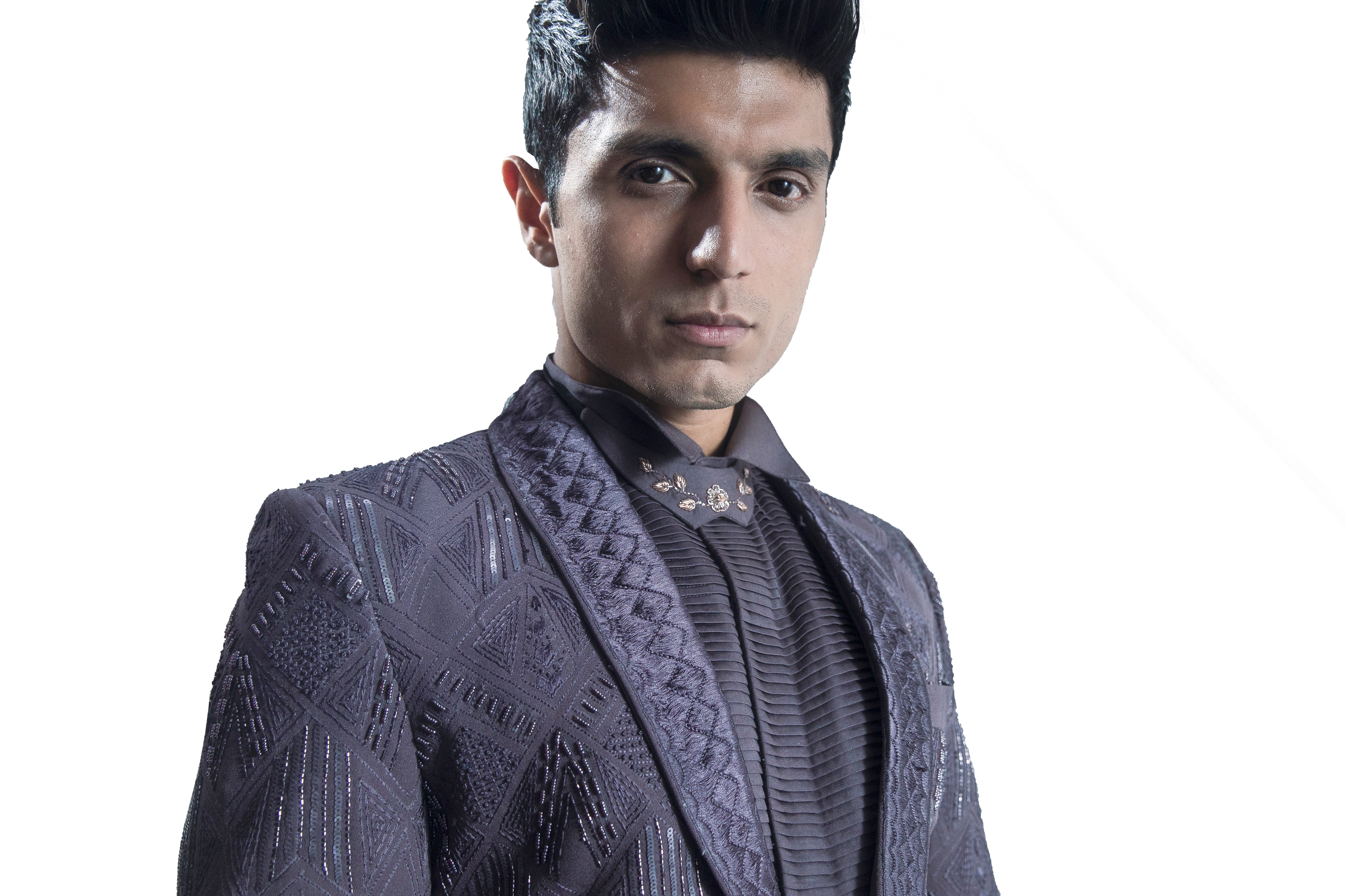 Mauve jaune tuxedo aakrit
