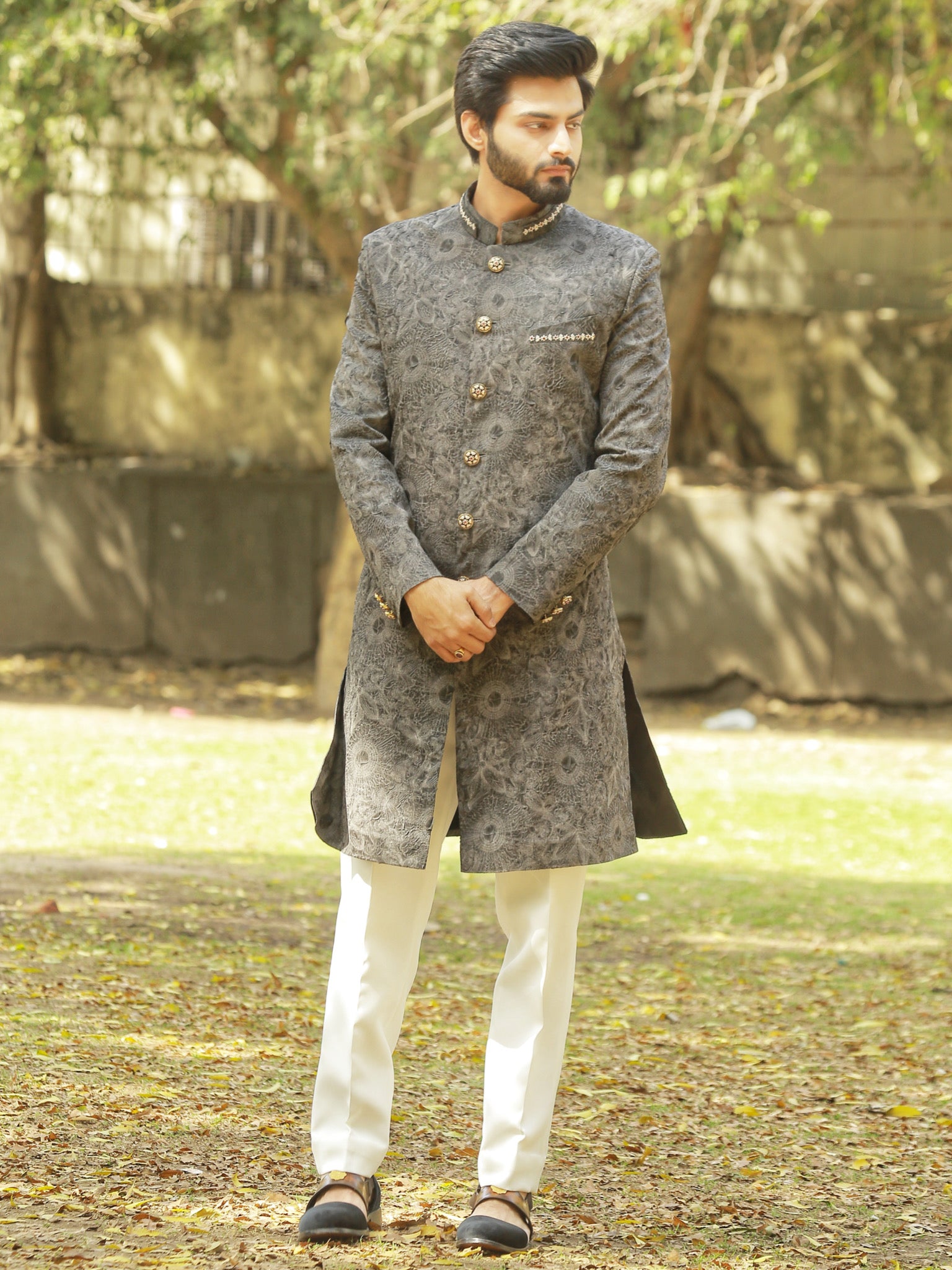 Marble crush ind-western set
