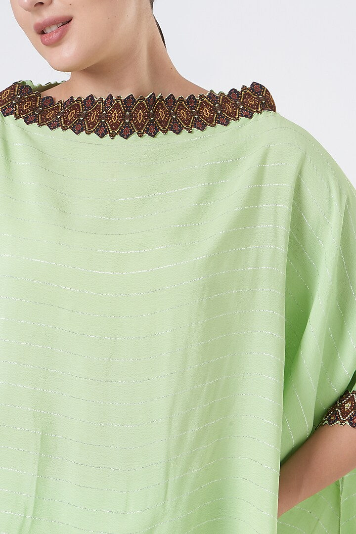 Lurex mint kaftan