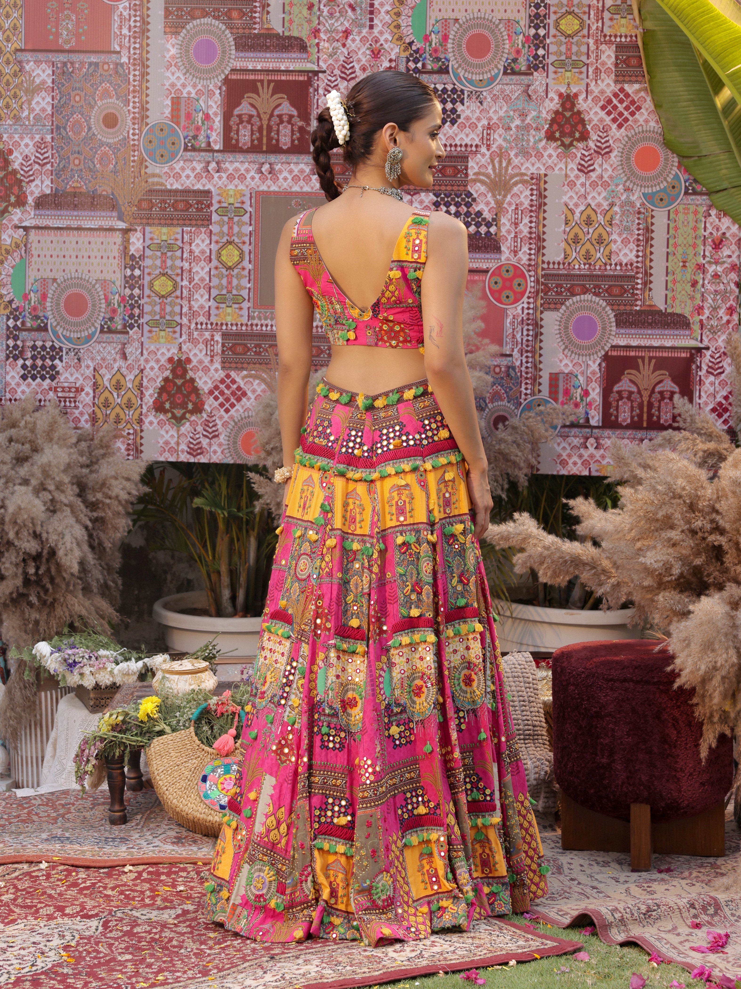 TAVASYAAH lehenga set with cape