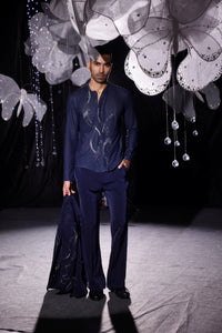 Midnight cobalt coat set