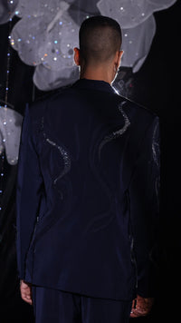 Midnight cobalt coat set