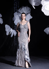 Midnight silver gown