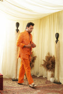 Rust mist crochet ethnowave blazer set carn