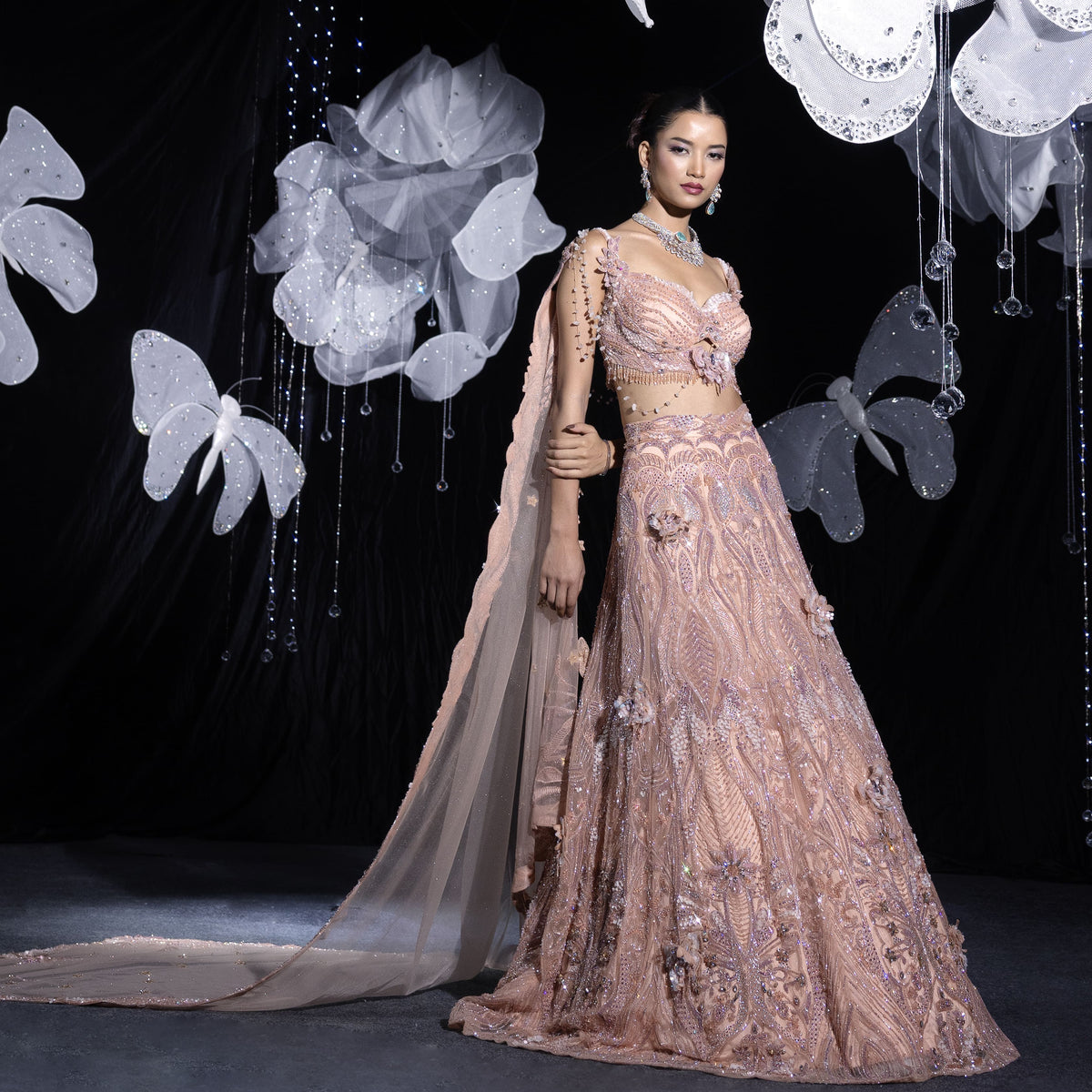 Signature butterfly lehenga set
