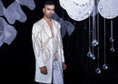 Moonlit ivory  longline blazer set