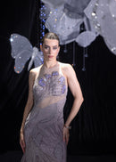 Midnight ash blue gown