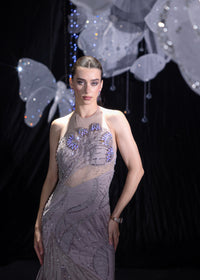 Midnight ash blue gown