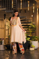 Festive light peach kaftan