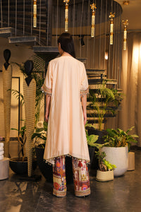 Festive light peach kaftan