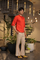 Red round neck T-shirt