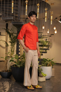 Red round neck T-shirt