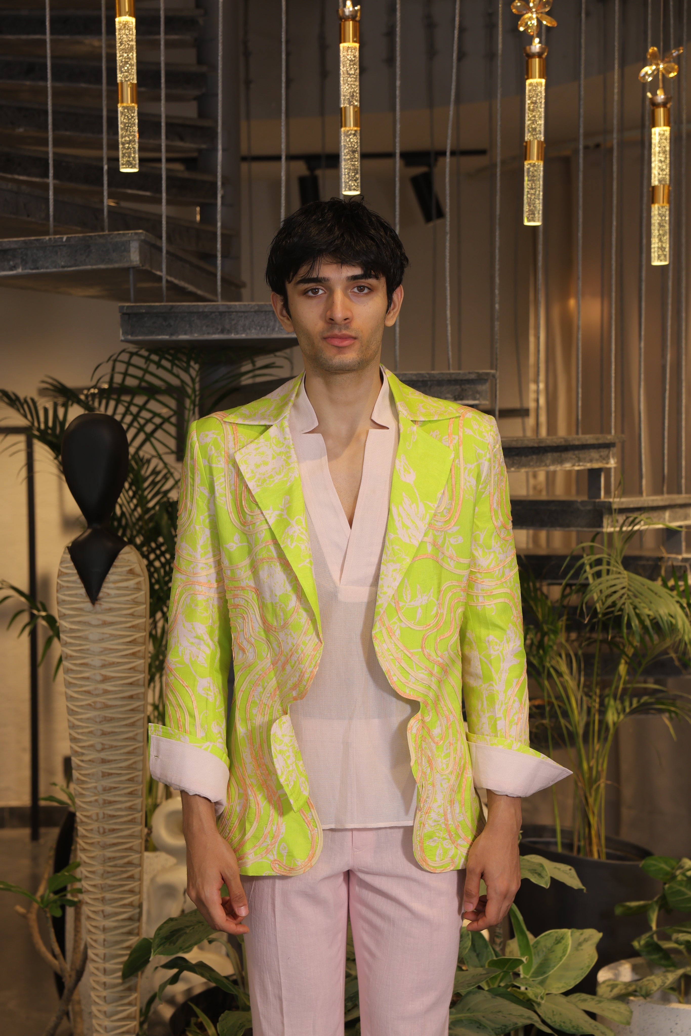 neon splash blazer set