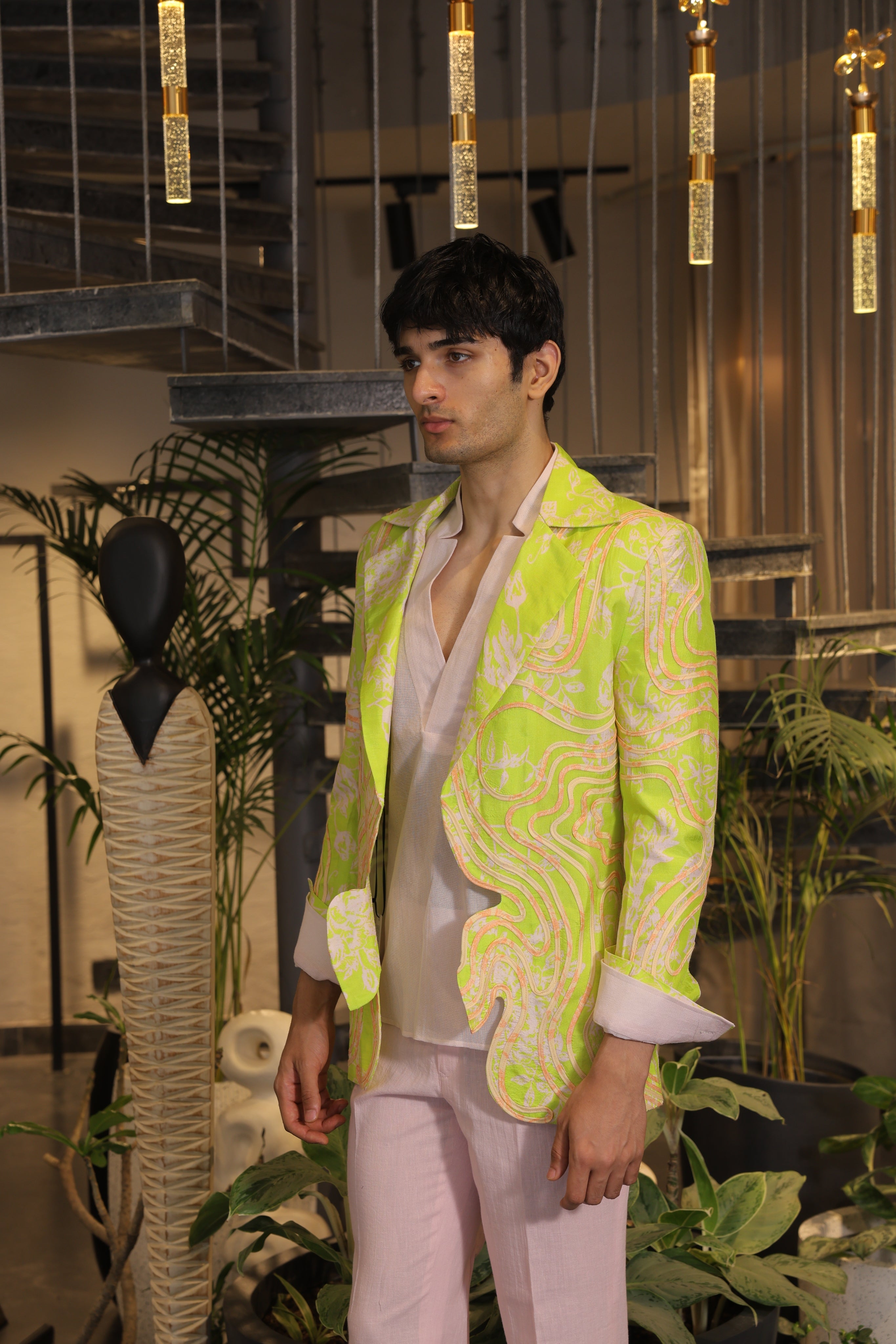 neon splash blazer set