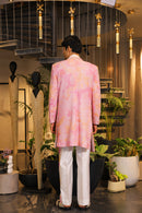 Pink tie-dye mirror work ind-western