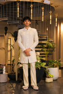 White crochet embroidered Ind-western
