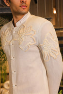 White crochet embroidered Ind-western