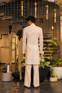 Tie-dye mirror work kurta with pants