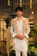 Swayam print embroidered blazer and kurta set