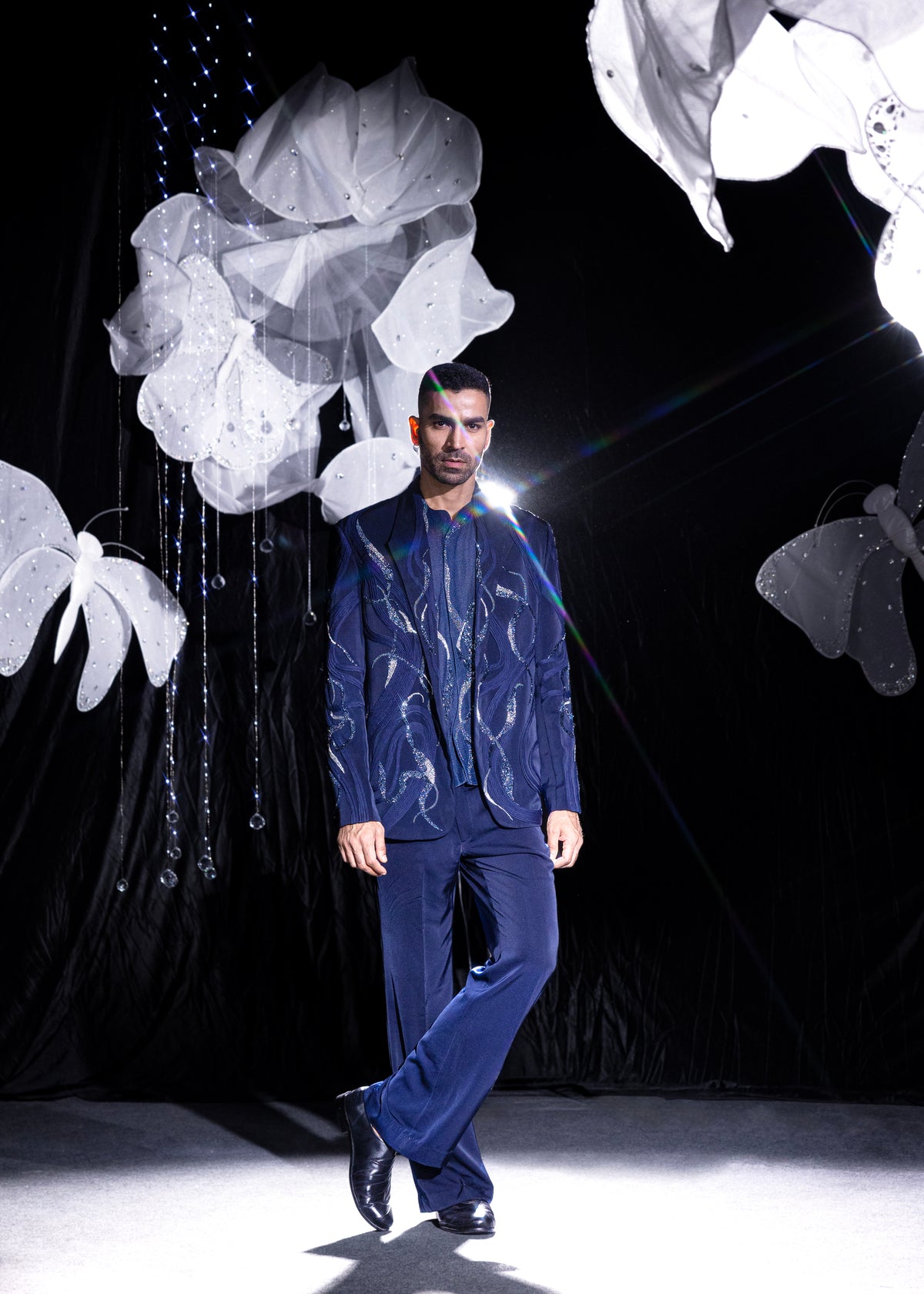Midnight cobalt coat set