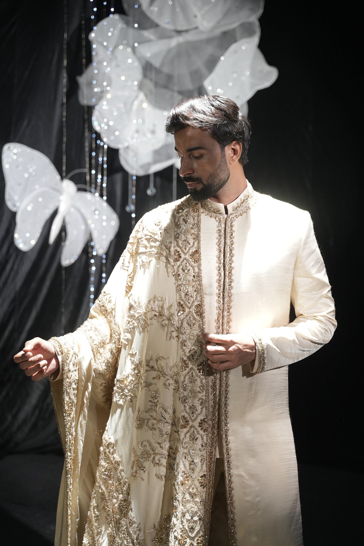 The gilded nawab sherwani set