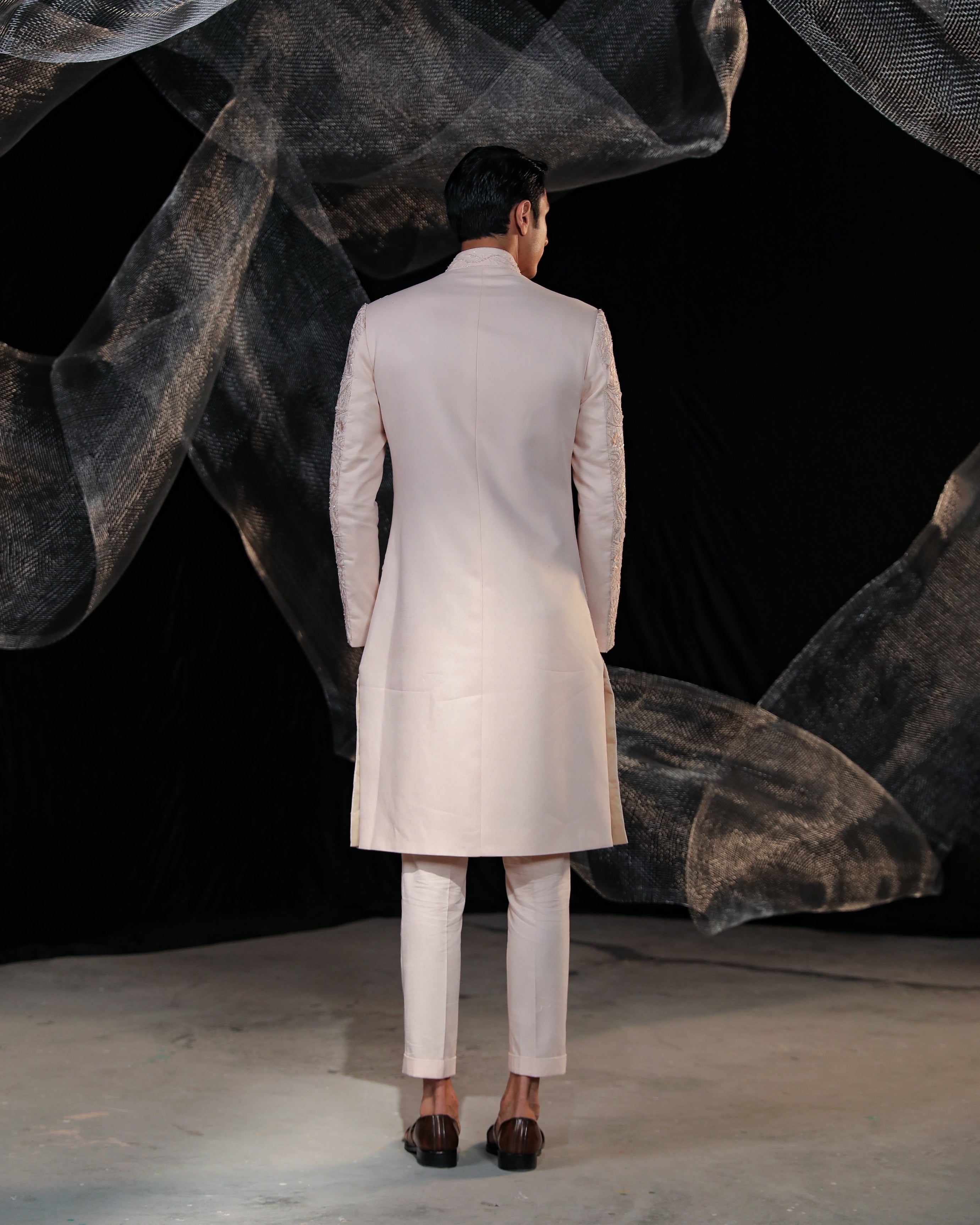 Blush pink sherwani || Gravity ||