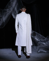 Pearl white sherwani || Gravity ||