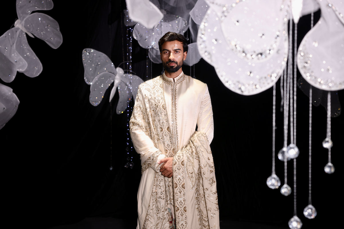 The gilded nawab sherwani set