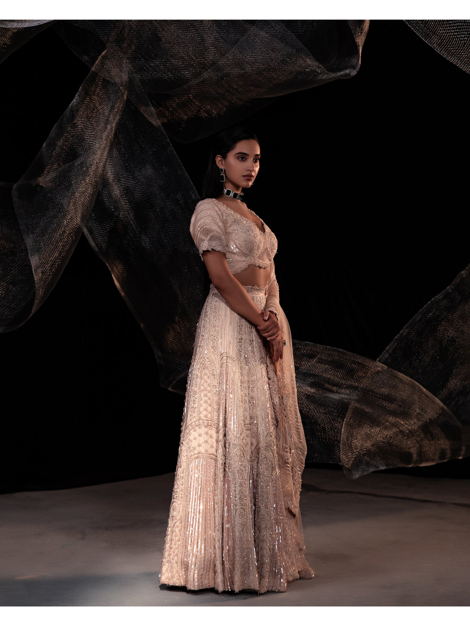 Rose gold lehenga || Gravity ||