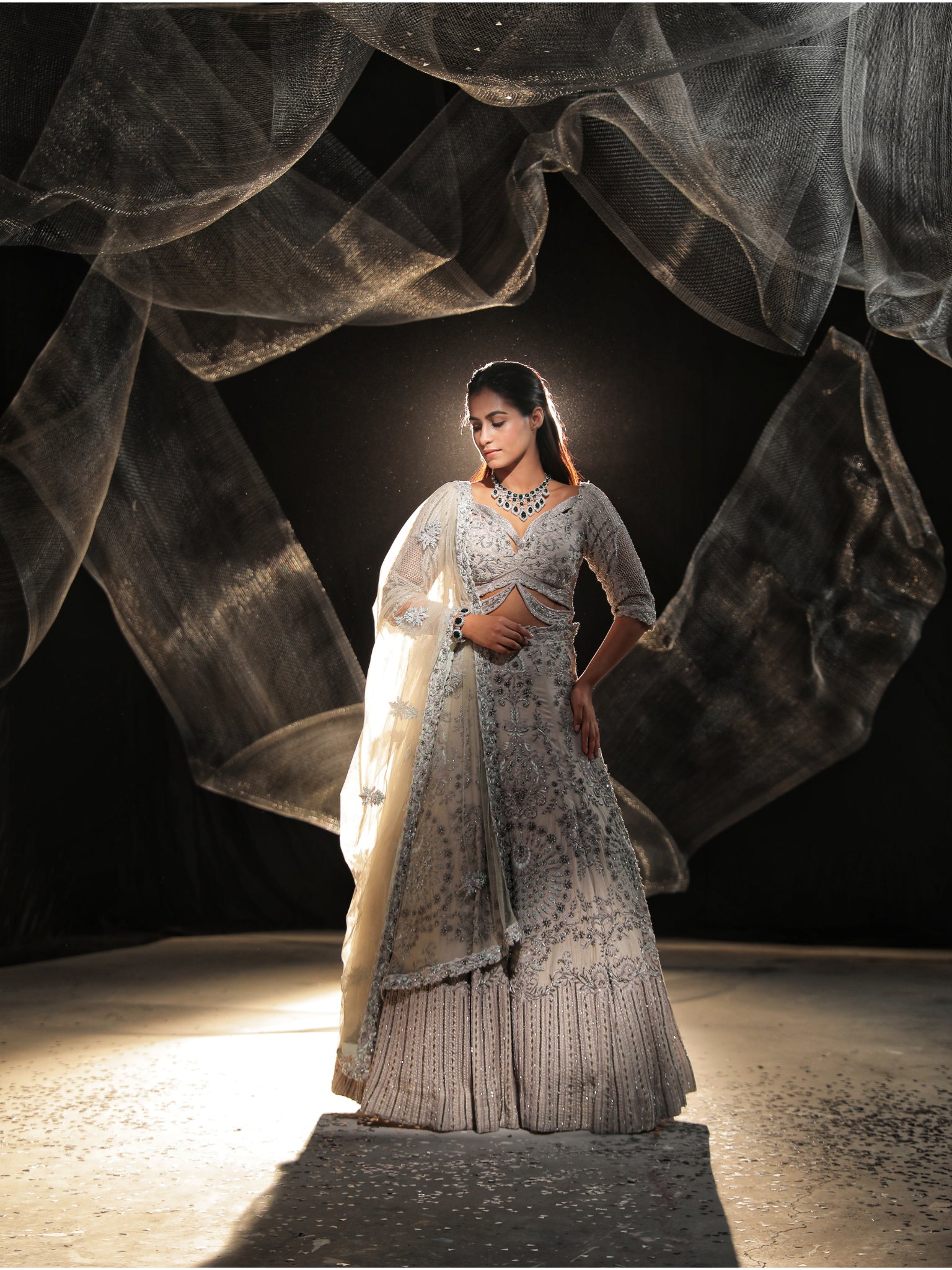 Dove grey lehenga || Gravity ||