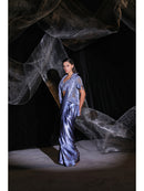 Midnight Ash drape saree with jacket ( Signatures )