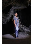 Midnight Ash drape saree with jacket ( Signatures )