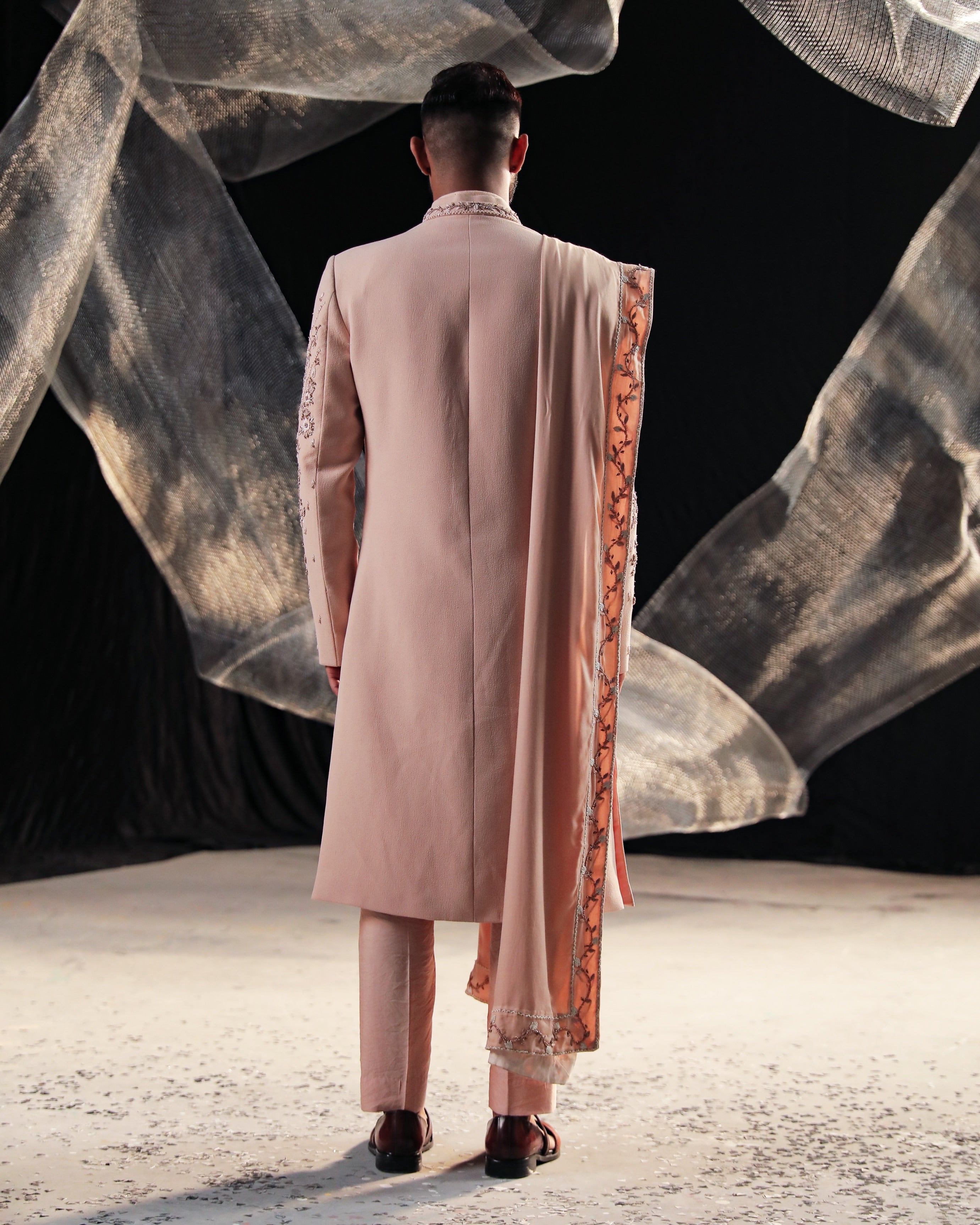 Cameo pink sherwani || Gravity ||