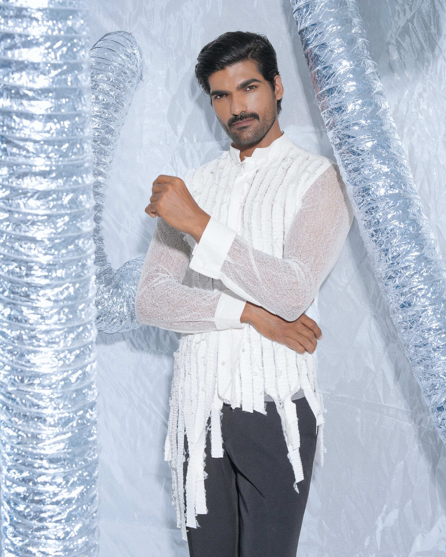 Ethno Wave White Shirt