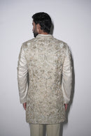Gilded cut work sage mint indowestern