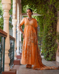 TANGERINE LIGHT ANARKALI