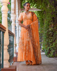 TANGERINE LIGHT ANARKALI